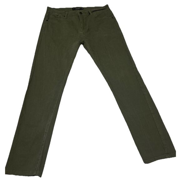 Reset Men’s Jeans Size 34x32 Green Slim Fit Stretch Mid Rise Straight Leg - Picture 1 of 9
